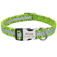 Load image into Gallery viewer, Personalized Reflective Dog Collars - PetBrand