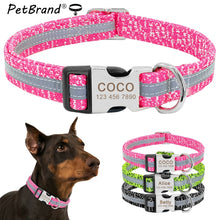 Load image into Gallery viewer, Personalized Reflective Dog Collars - PetBrand 
