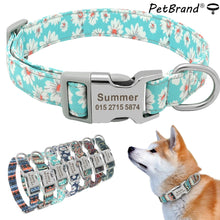 Load image into Gallery viewer, Personalized Printed Nylon Dog Collar - PetBrand 
