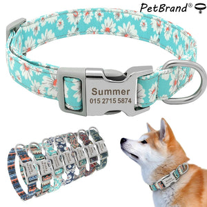 Personalized Printed Nylon Dog Collar - PetBrand 