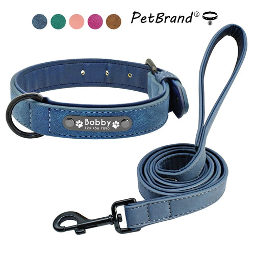 Leather Personalized Collars - PetBrand 