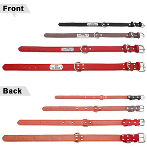 Leather  Durable Personalized Dog Collar - PetBrand 