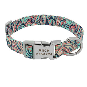 Personalized Printed Nylon Dog Collar - PetBrand 