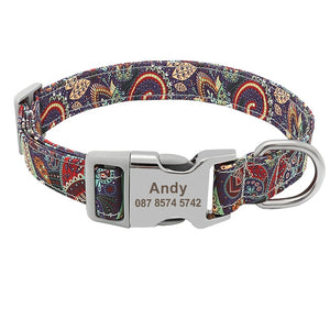 Personalized Printed Nylon Dog Collar - PetBrand 