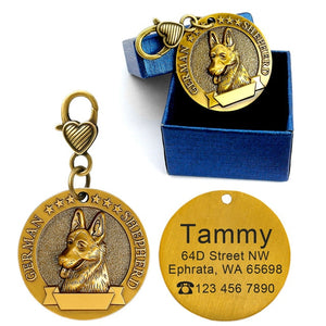 Engraved Personalized Metal Pet  ID Tag - PetBrand 