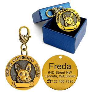 Engraved Personalized Metal Pet  ID Tag - PetBrand 