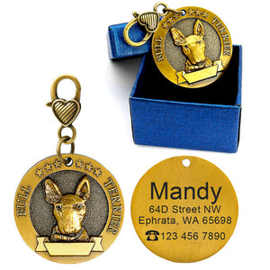 Engraved Personalized Metal Pet  ID Tag - PetBrand 