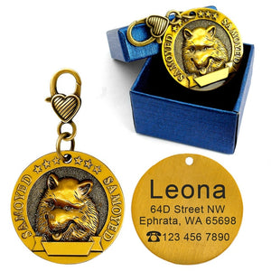 Engraved Personalized Metal Pet  ID Tag - PetBrand 