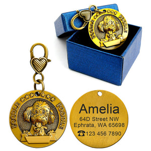 Engraved Personalized Metal Pet  ID Tag - PetBrand 