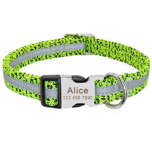 Load image into Gallery viewer, Personalized Reflective Dog Collars - PetBrand 
