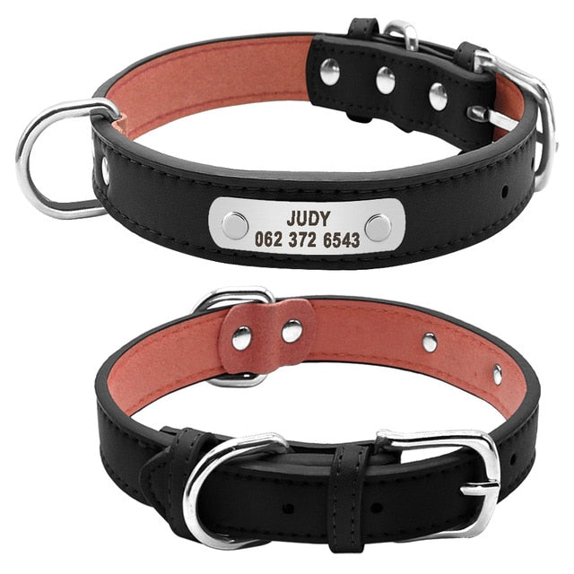 Leather  Durable Personalized Dog Collar - PetBrand 