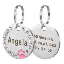 Load image into Gallery viewer, New cat / dog ID tag with engraving - PetBrand 
