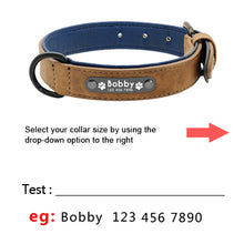 Load image into Gallery viewer, Leather Personalized Collars - PetBrand 
