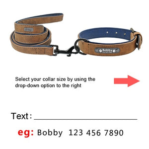 Leather Personalized Collars - PetBrand 