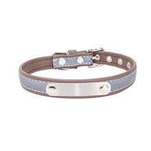 Load image into Gallery viewer, Reflective Leather Customized Cat Collar - PetBrand 
