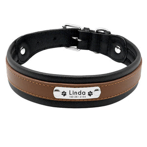 Personalized Leather Dog Collar - PetBrand 