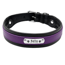 Load image into Gallery viewer, Personalized Leather Dog Collar - PetBrand 
