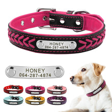 Load image into Gallery viewer, Personalized Dog Collar with metal ID - PetBrand 
