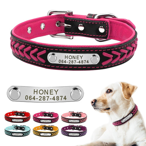 Personalized Dog Collar with metal ID - PetBrand 